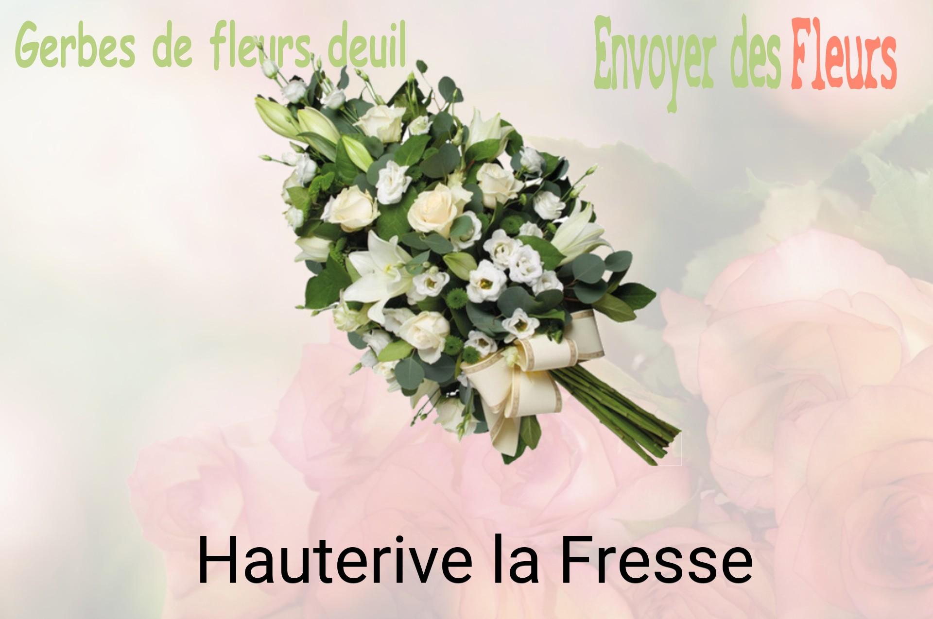 Gerbe de fleurs de deuil livrée à Hauterive-la-Fresse